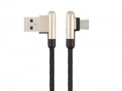 Кабель USB VIXION (K14c) Type-C (1м) (черный:золото)